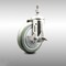 Service Caster 5 Inch 316SS Gray Polyurethane Swivel 12mm Threaded Stem Caster with Brake SCC-SS316TS20S514-PPUB-TLB-M1215 - alternate 1